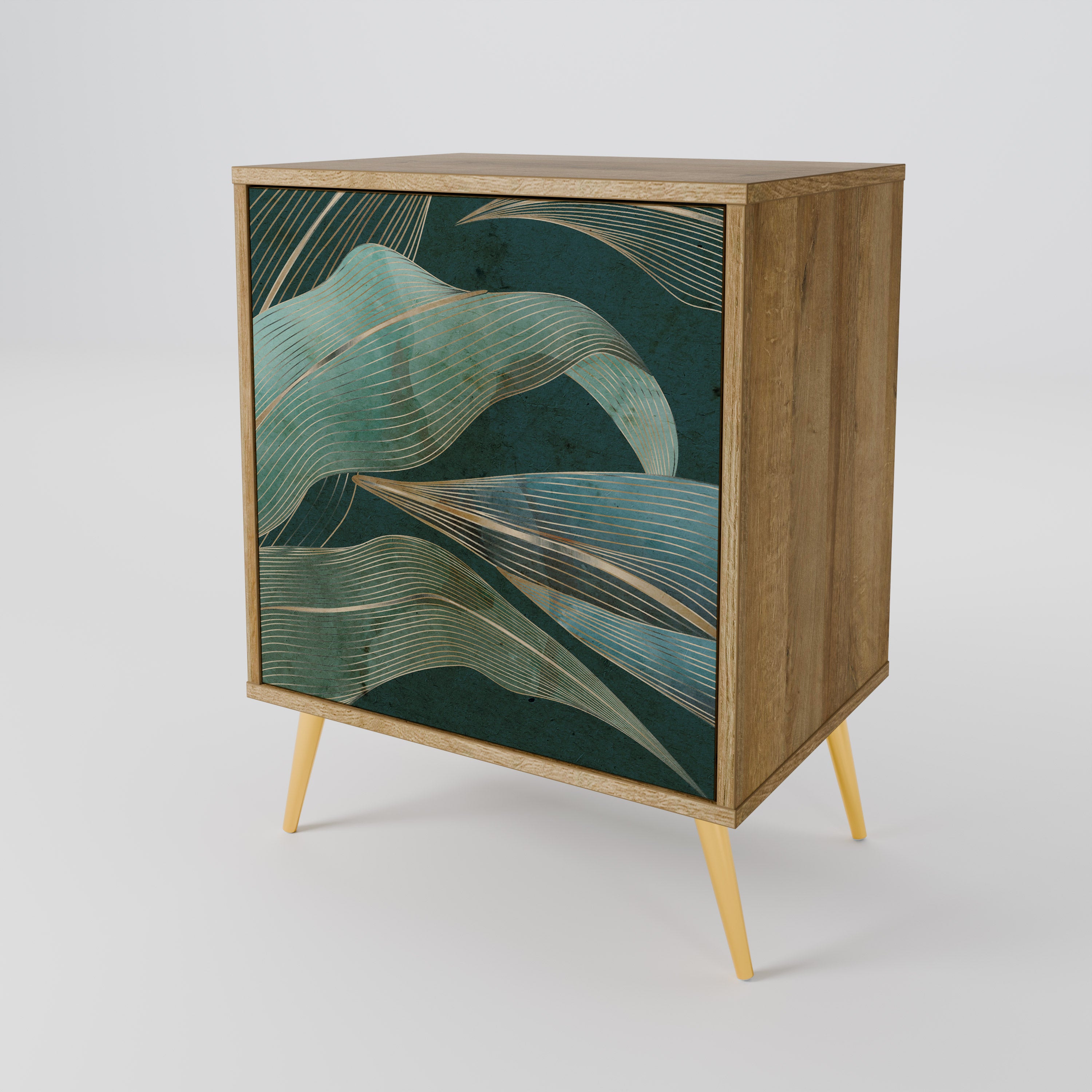 ROYAL GREEN Sideboard mit 1 Tür in Eiche-Optik