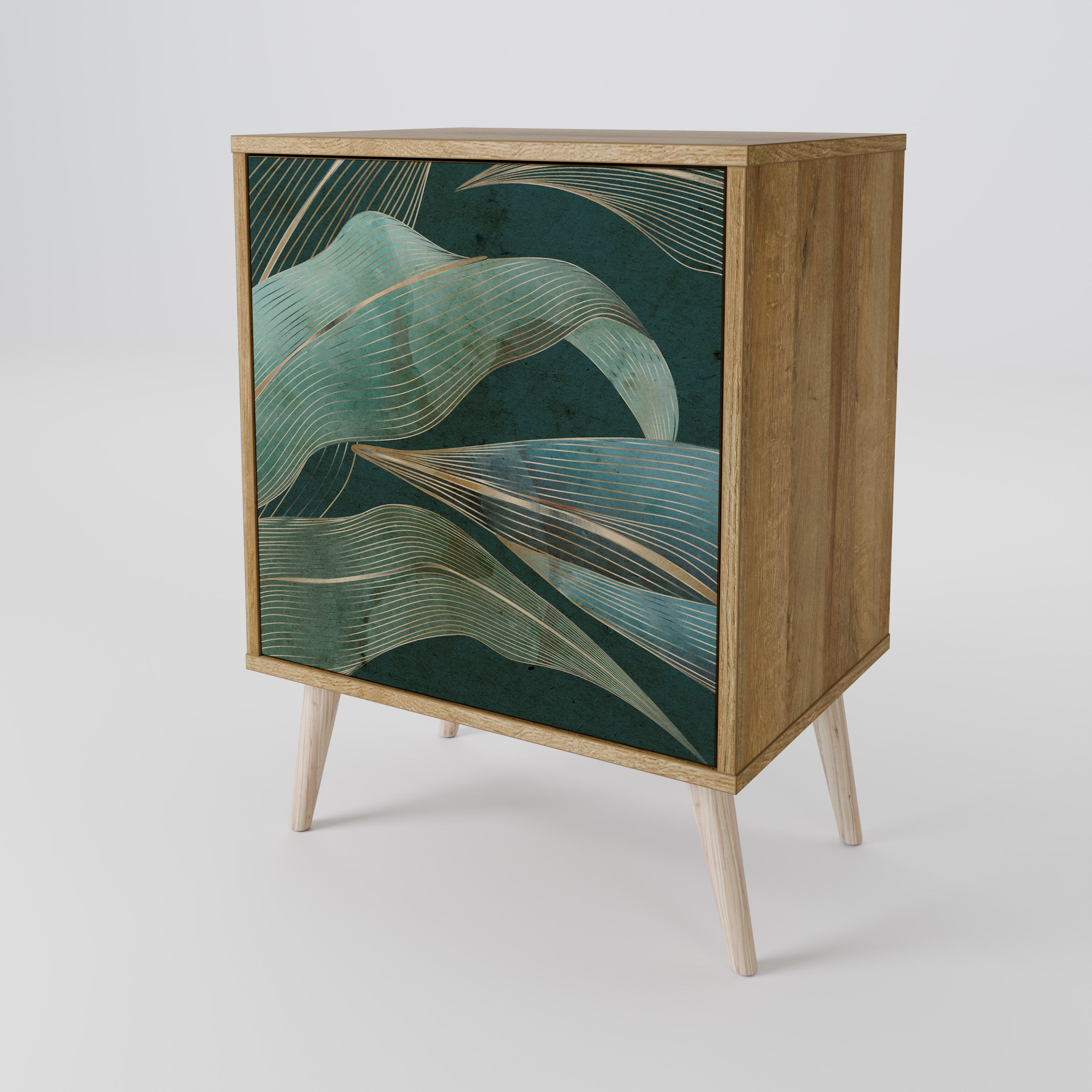 ROYAL GREEN Sideboard mit 1 Tür in Eiche-Optik