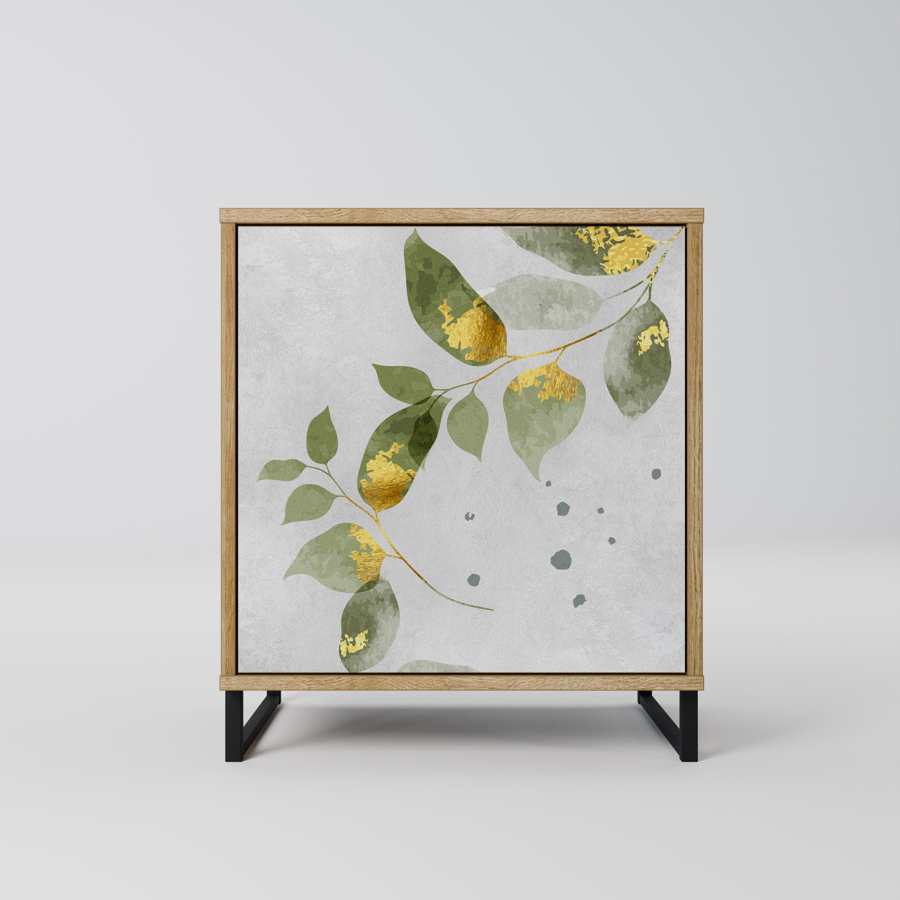 ELEGANT BOTANICS Sideboard mit 1 Tür in Eiche-Optik
