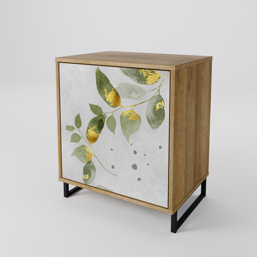 ELEGANT BOTANICS Sideboard mit 1 Tür in Eiche-Optik