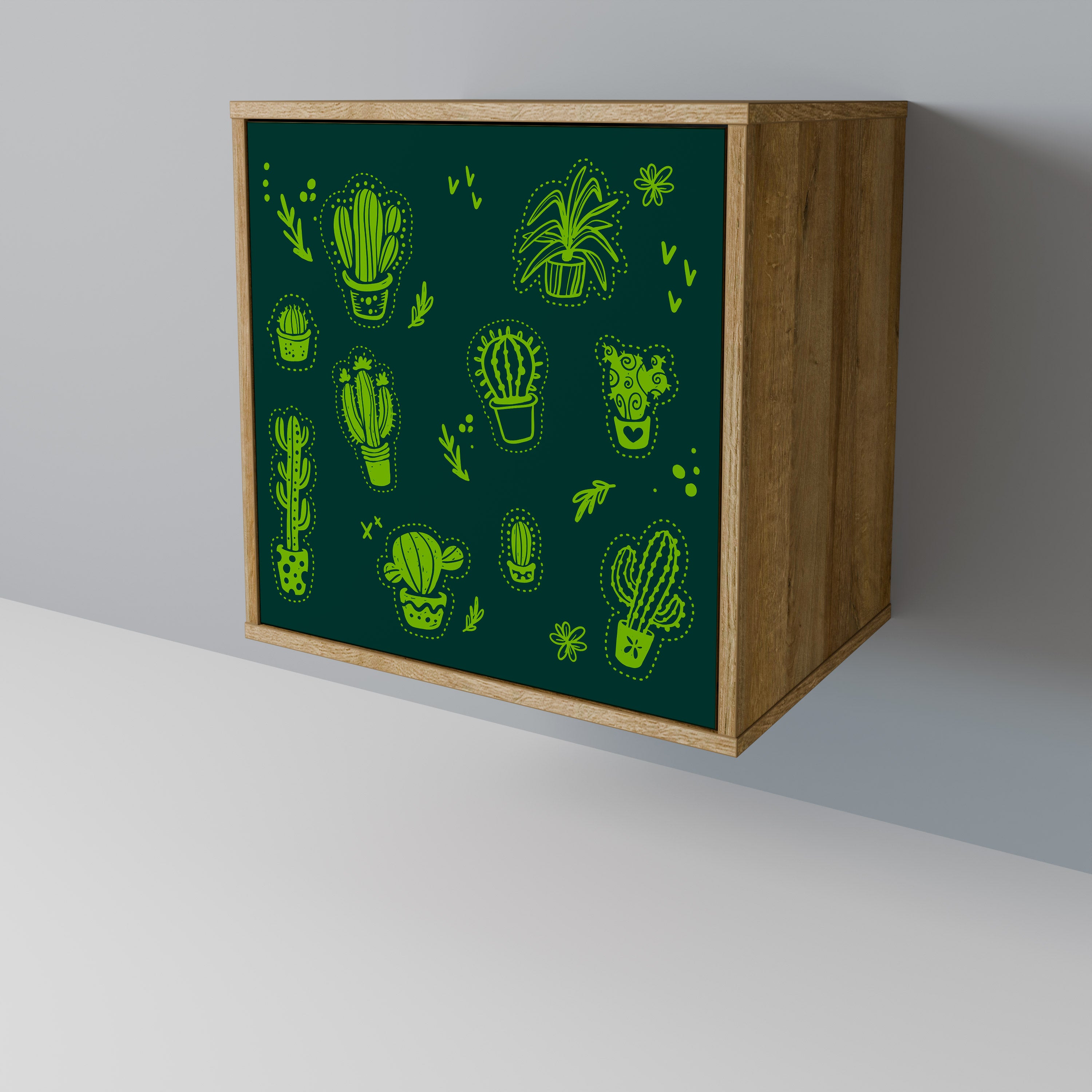 DESERT GREEN Sideboard mit 1 Tür in Eiche-Optik