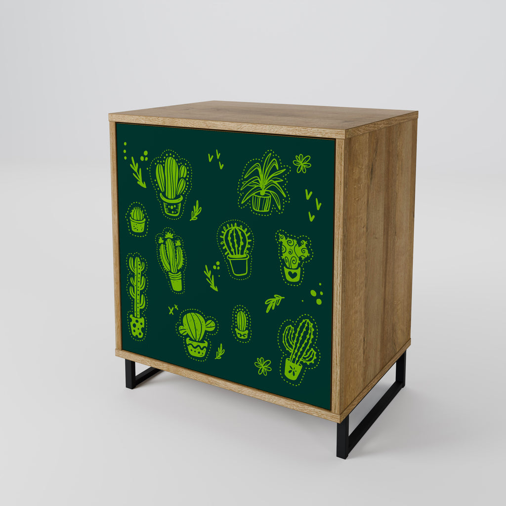 DESERT GREEN Sideboard mit 1 Tür in Eiche-Optik