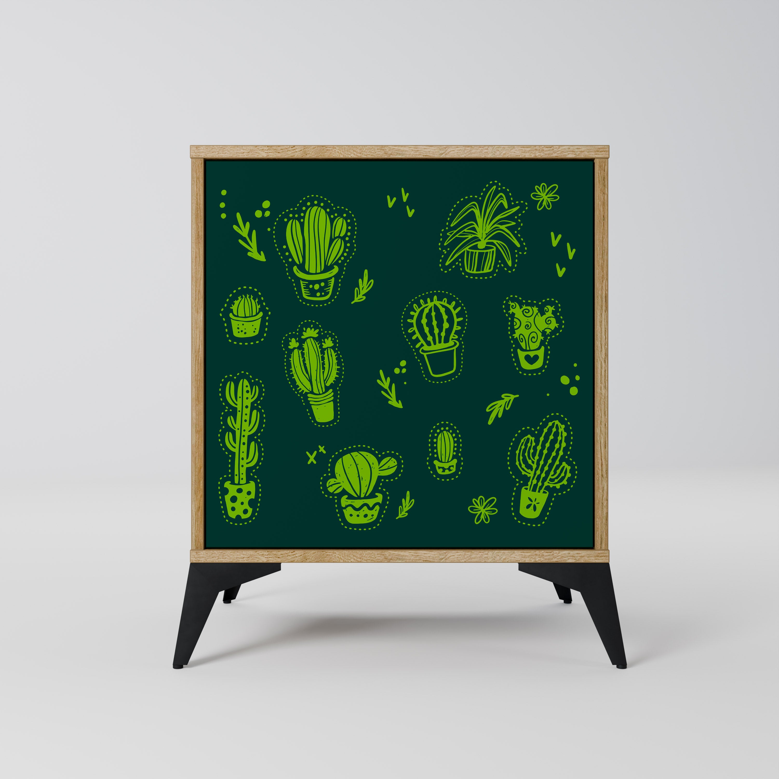 DESERT GREEN Sideboard mit 1 Tür in Eiche-Optik