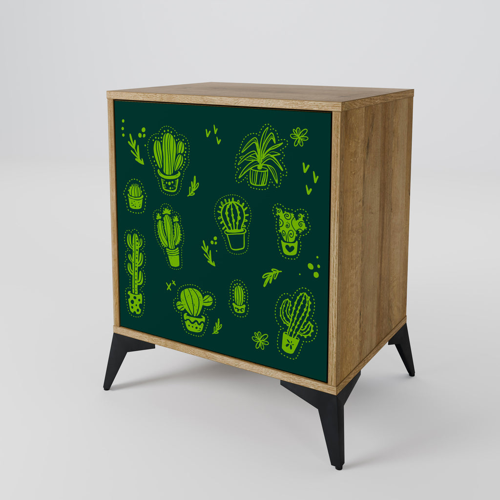 DESERT GREEN Sideboard mit 1 Tür in Eiche-Optik
