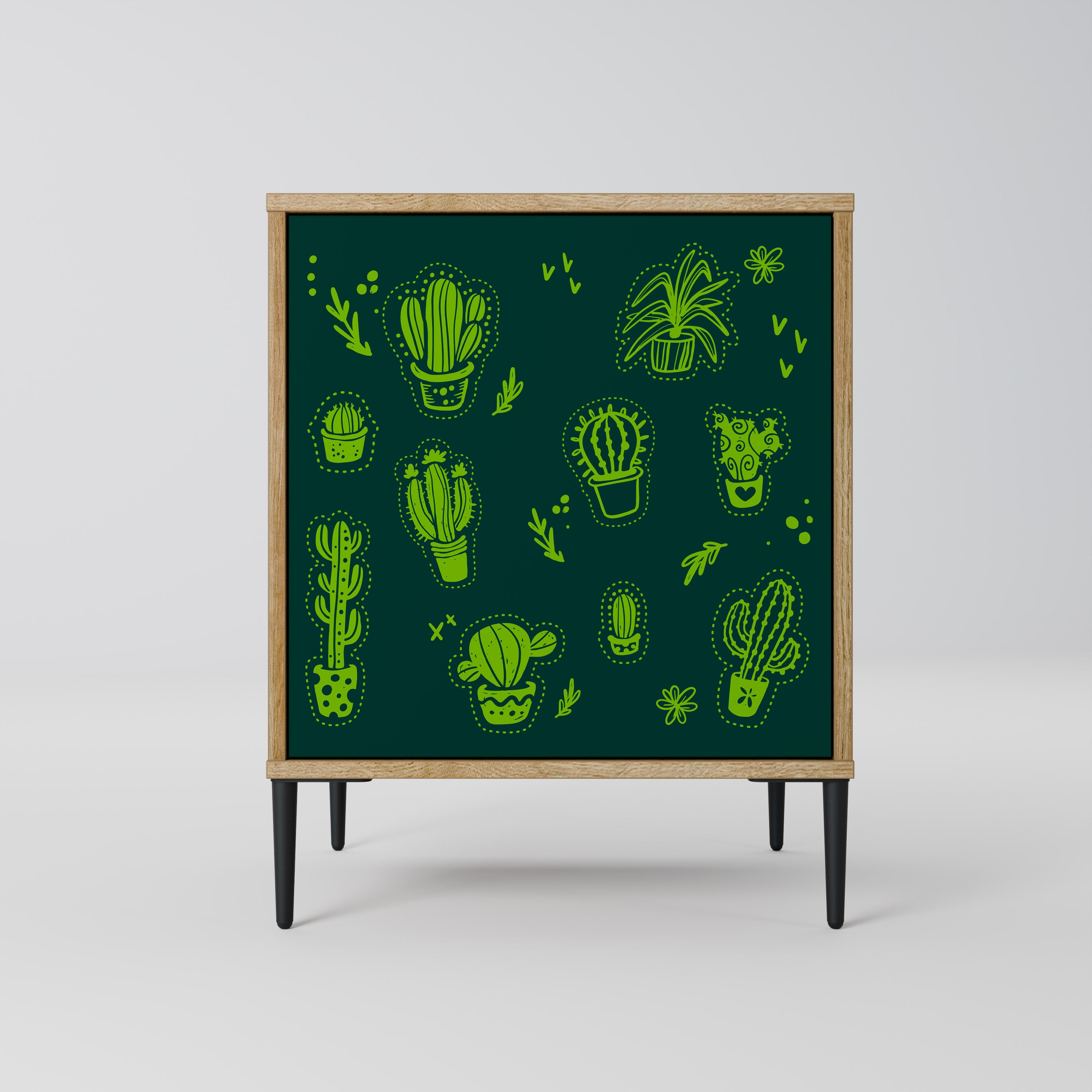 DESERT GREEN Sideboard mit 1 Tür in Eiche-Optik
