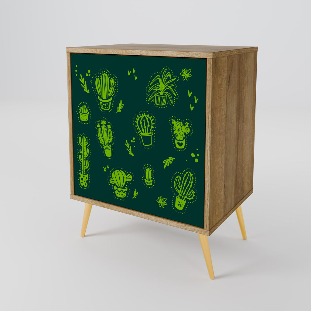 DESERT GREEN Sideboard mit 1 Tür in Eiche-Optik