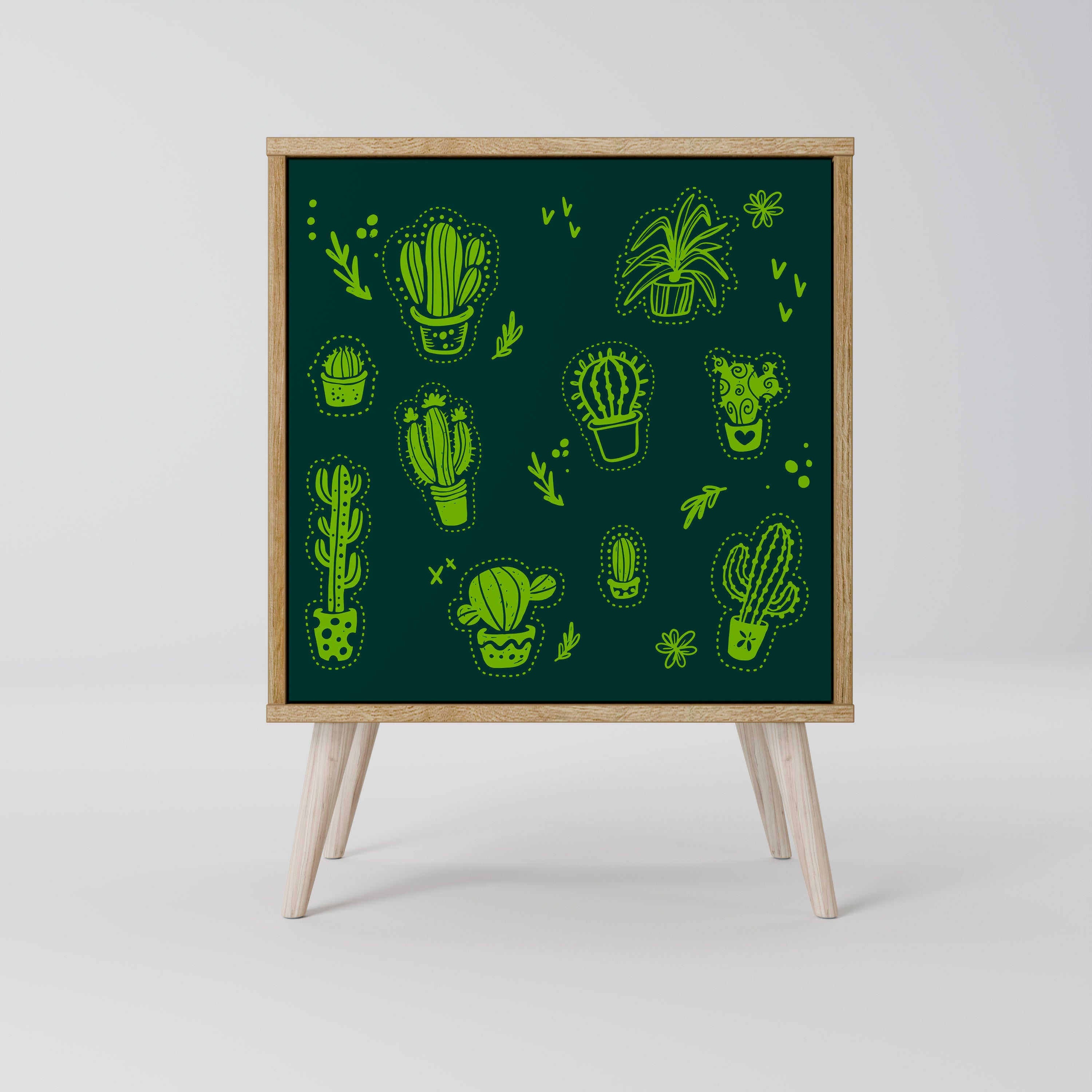 DESERT GREEN Sideboard mit 1 Tür in Eiche-Optik