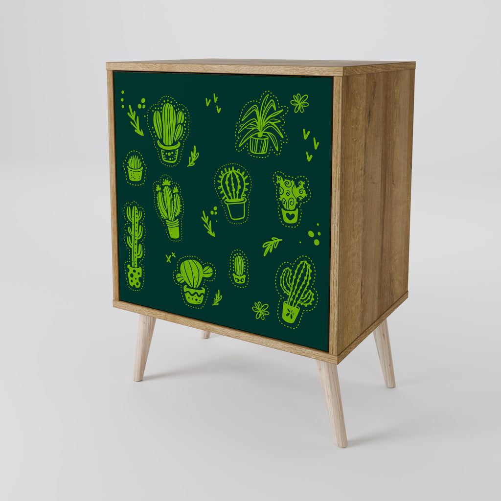 DESERT GREEN Sideboard mit 1 Tür in Eiche-Optik