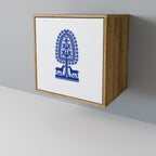 POLISH FOLK ART Sideboard mit 1 Tür in Eiche-Optik