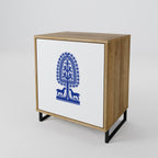 POLISH FOLK ART Sideboard mit 1 Tür in Eiche-Optik