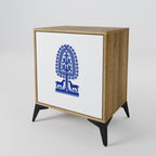 POLISH FOLK ART Sideboard mit 1 Tür in Eiche-Optik