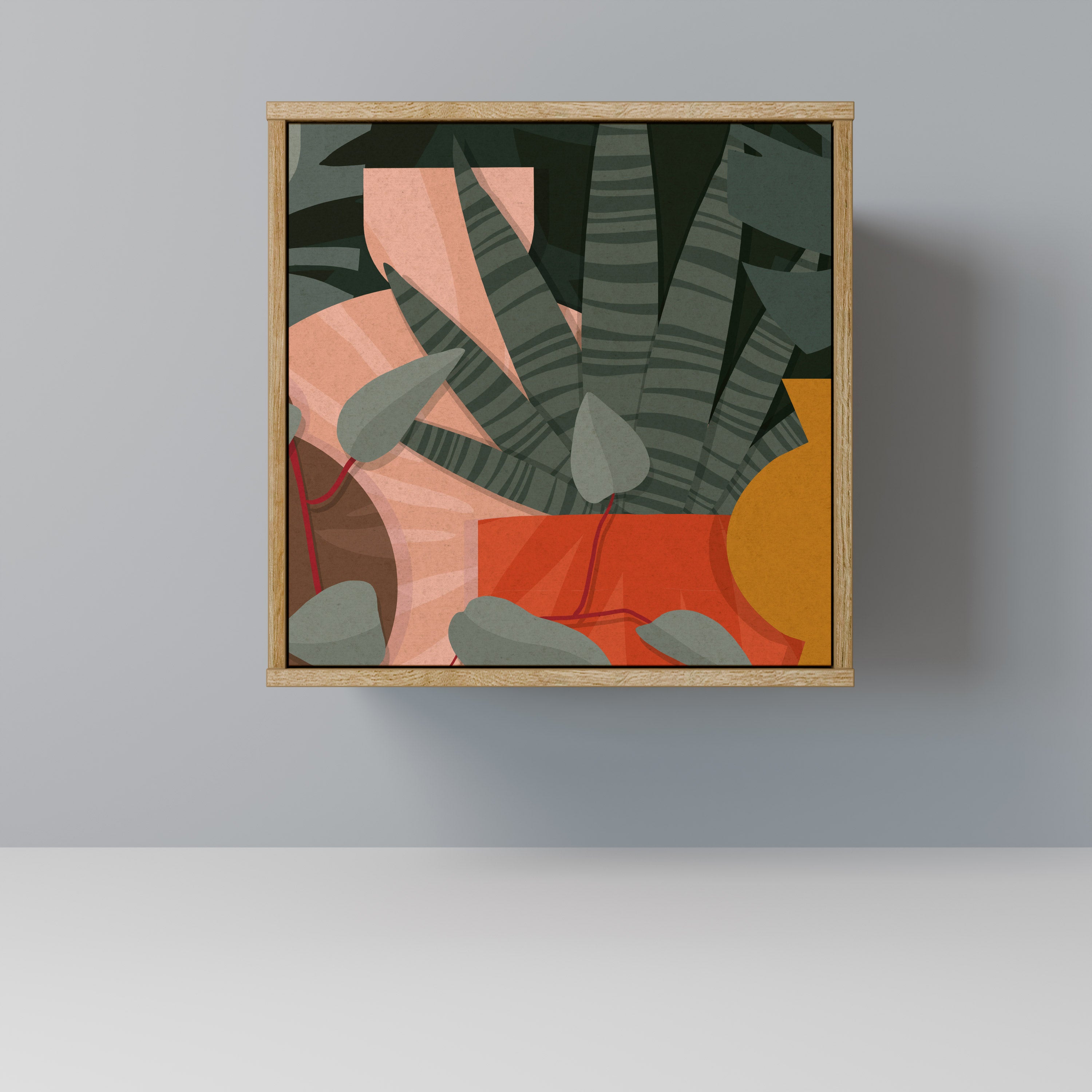 TROPICAL COMPOSITION Sideboard mit 1 Tür in Eiche-Optik