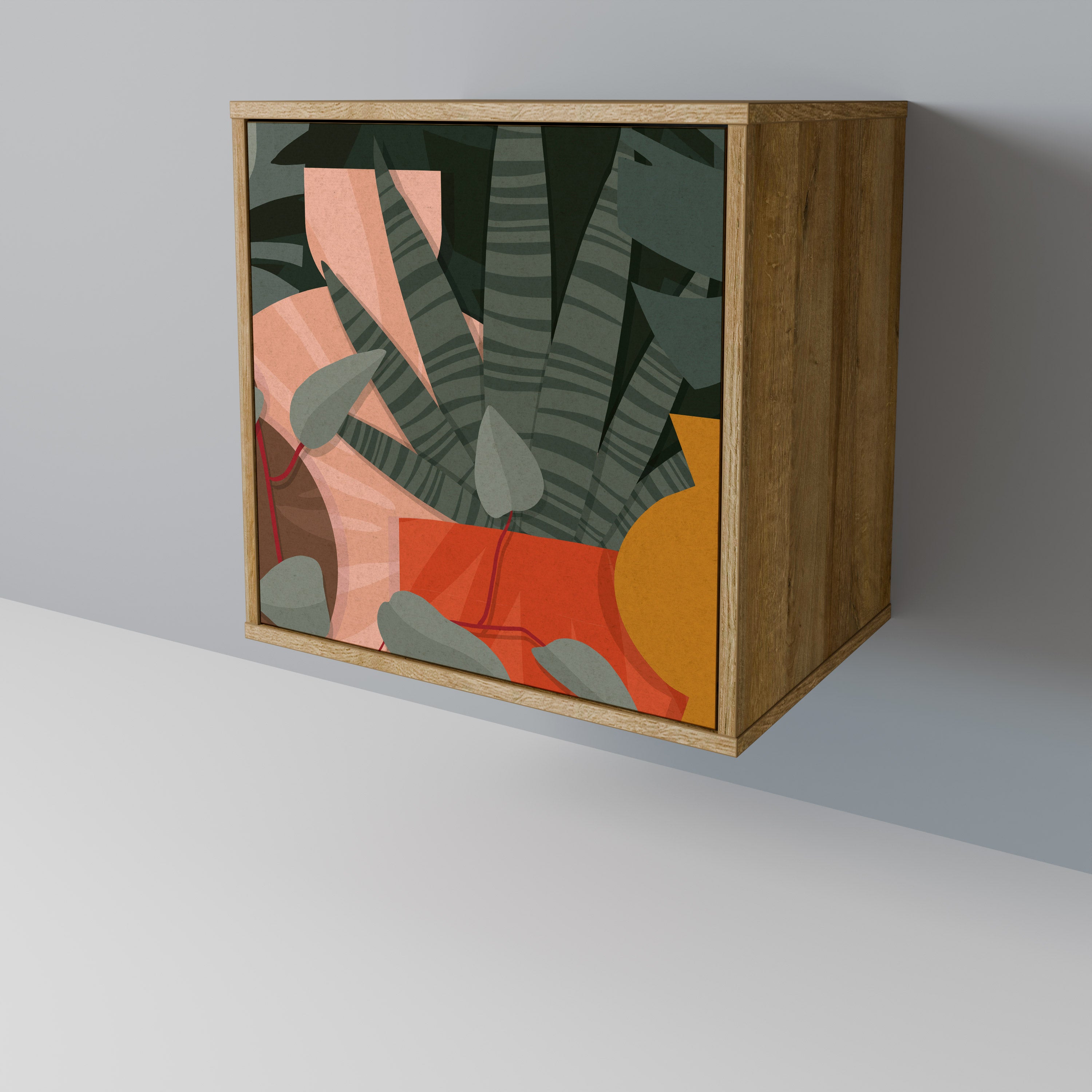 TROPICAL COMPOSITION Sideboard mit 1 Tür in Eiche-Optik