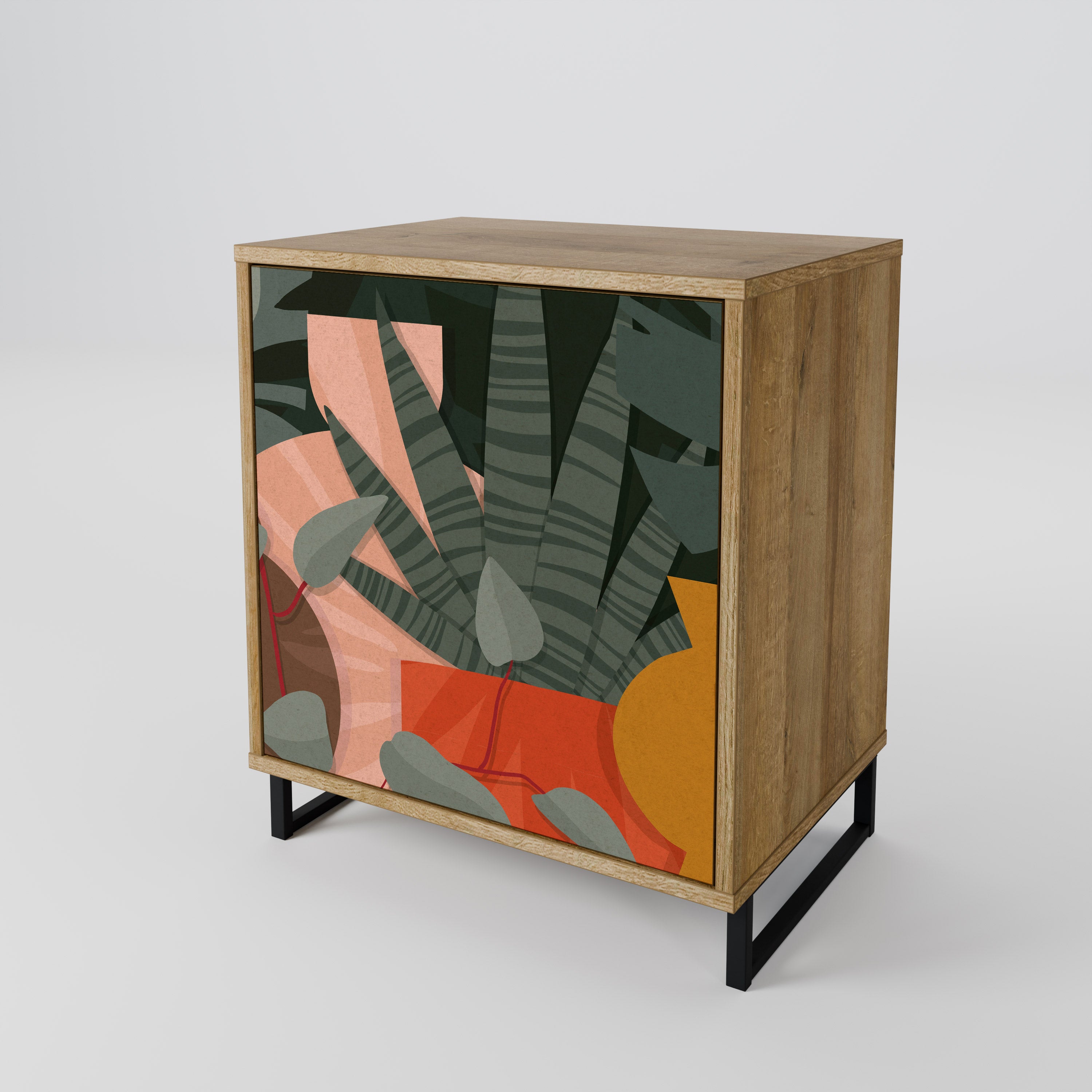 TROPICAL COMPOSITION Sideboard mit 1 Tür in Eiche-Optik