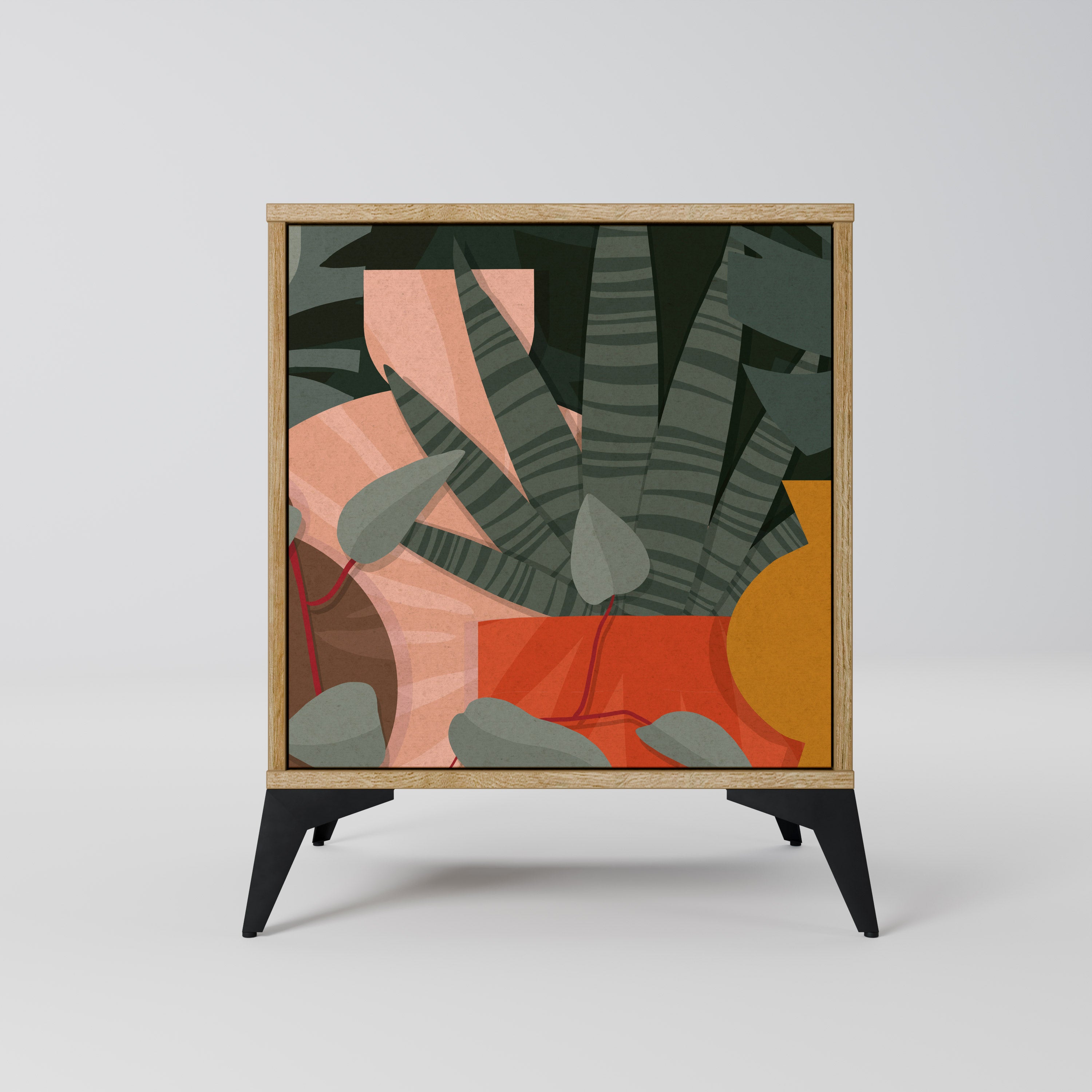 TROPICAL COMPOSITION Sideboard mit 1 Tür in Eiche-Optik
