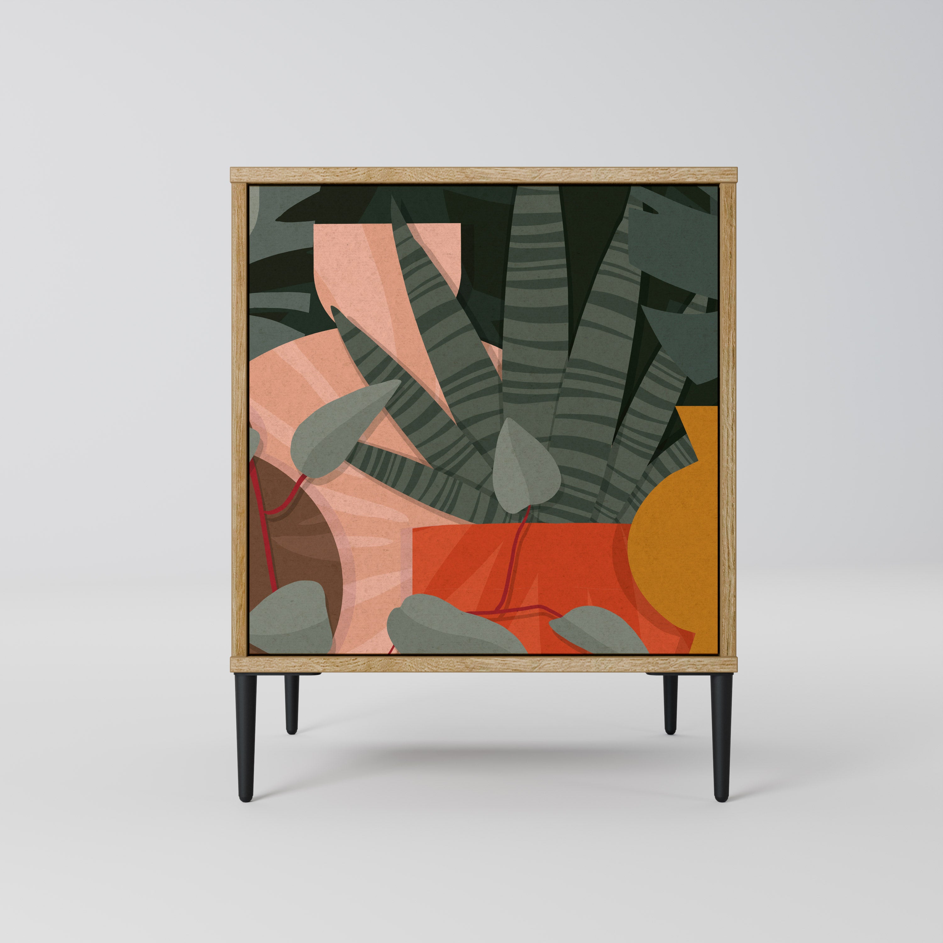 TROPICAL COMPOSITION Sideboard mit 1 Tür in Eiche-Optik