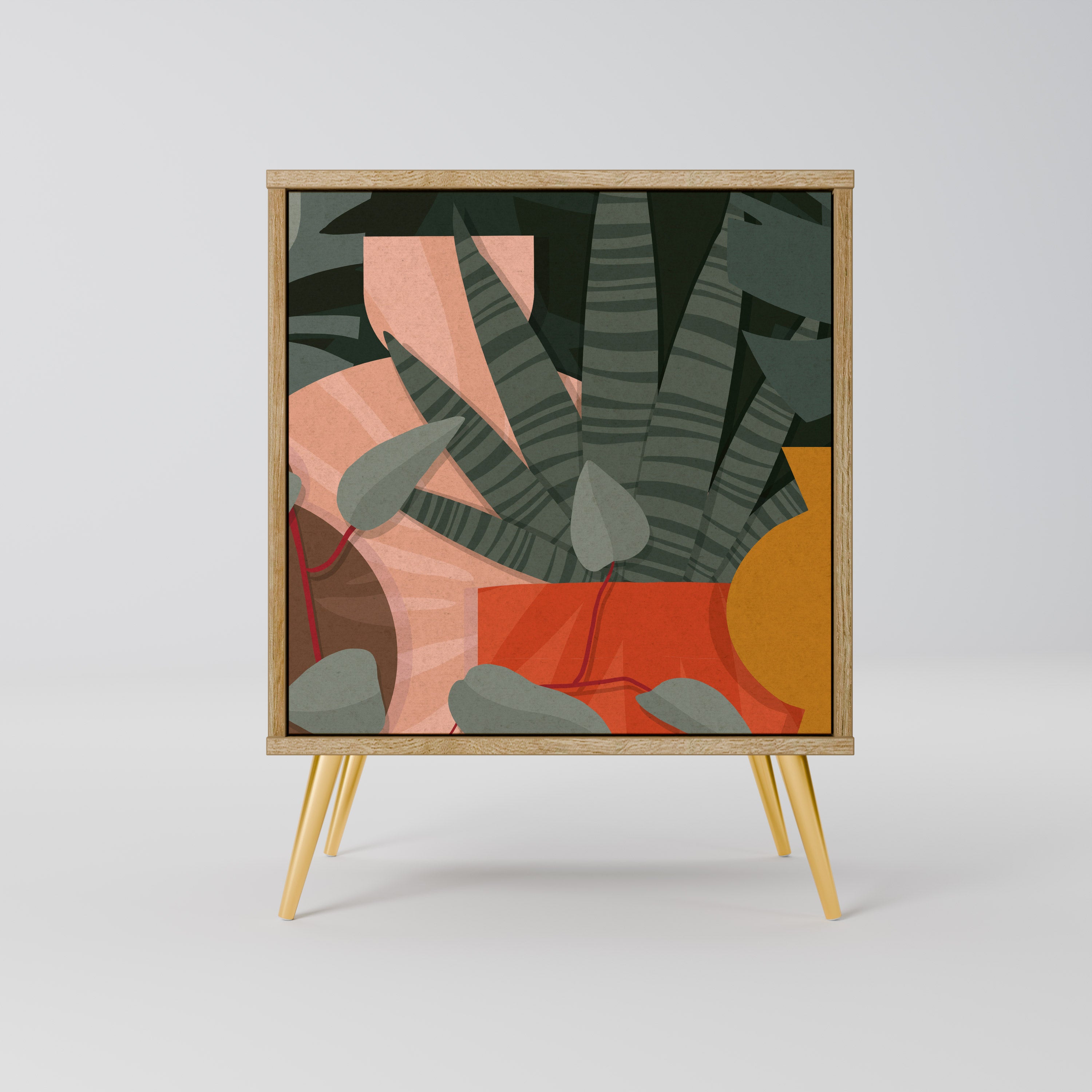 TROPICAL COMPOSITION Sideboard mit 1 Tür in Eiche-Optik