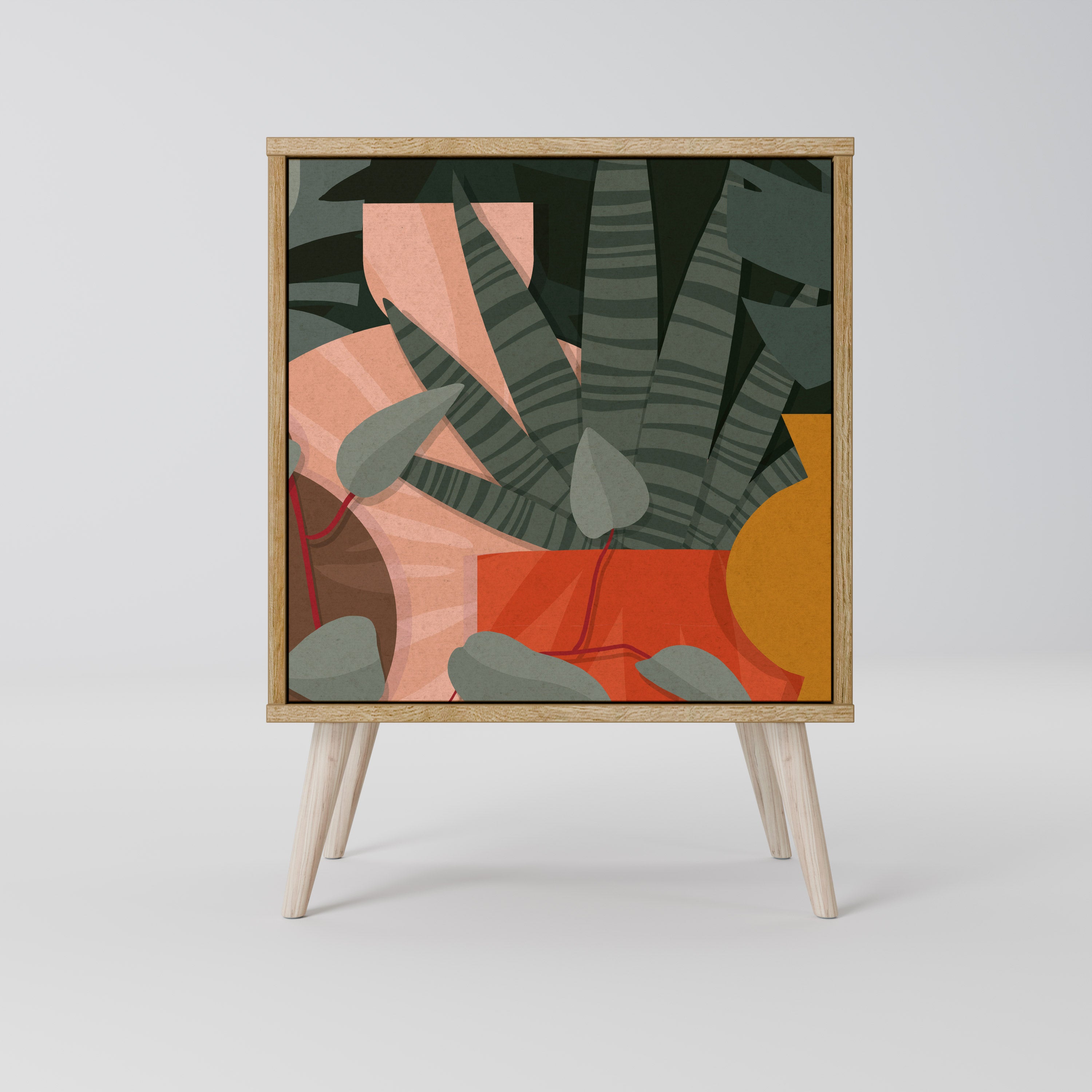 TROPICAL COMPOSITION Sideboard mit 1 Tür in Eiche-Optik