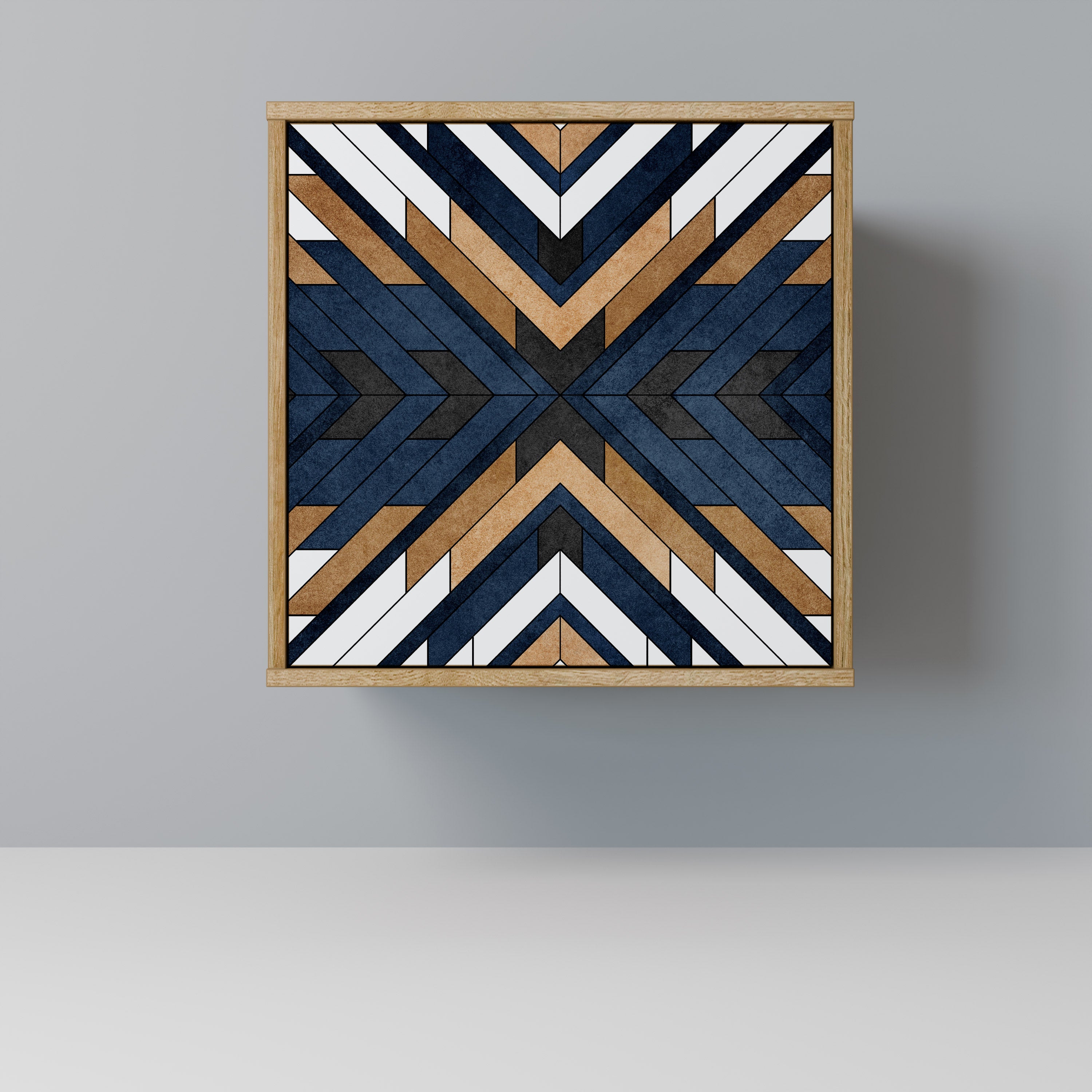 ARTFUL GEOMETRY Sideboard mit 1 Tür in Eiche-Optik