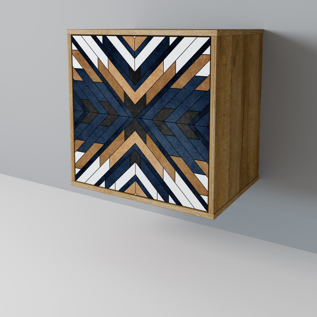 ARTFUL GEOMETRY Sideboard mit 1 Tür in Eiche-Optik