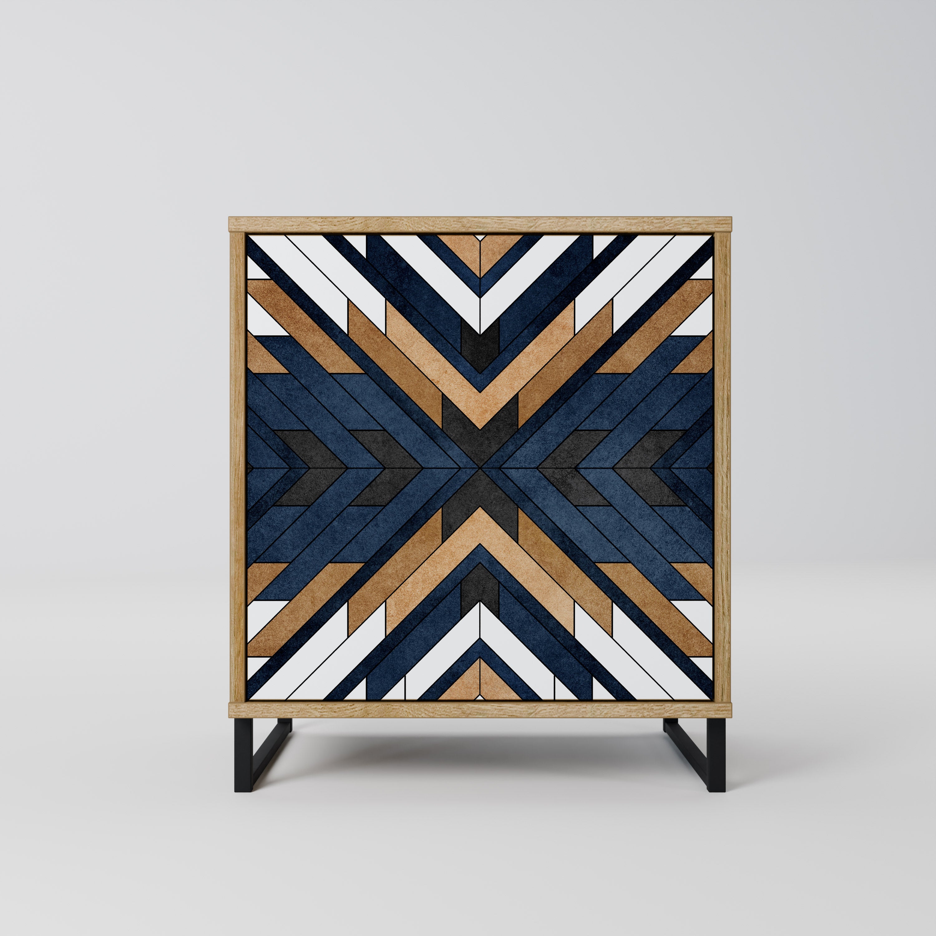 ARTFUL GEOMETRY Sideboard mit 1 Tür in Eiche-Optik