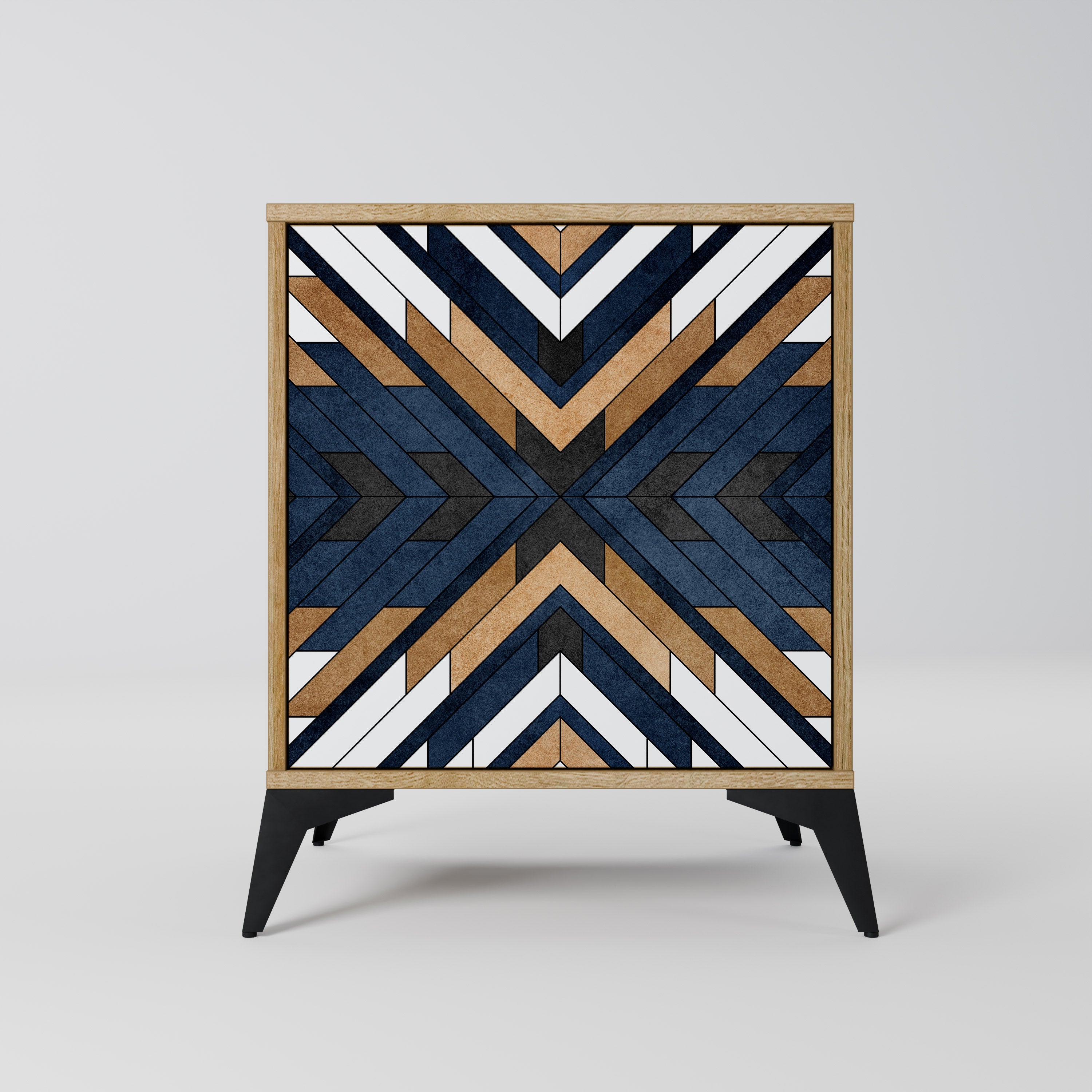ARTFUL GEOMETRY Sideboard mit 1 Tür in Eiche-Optik