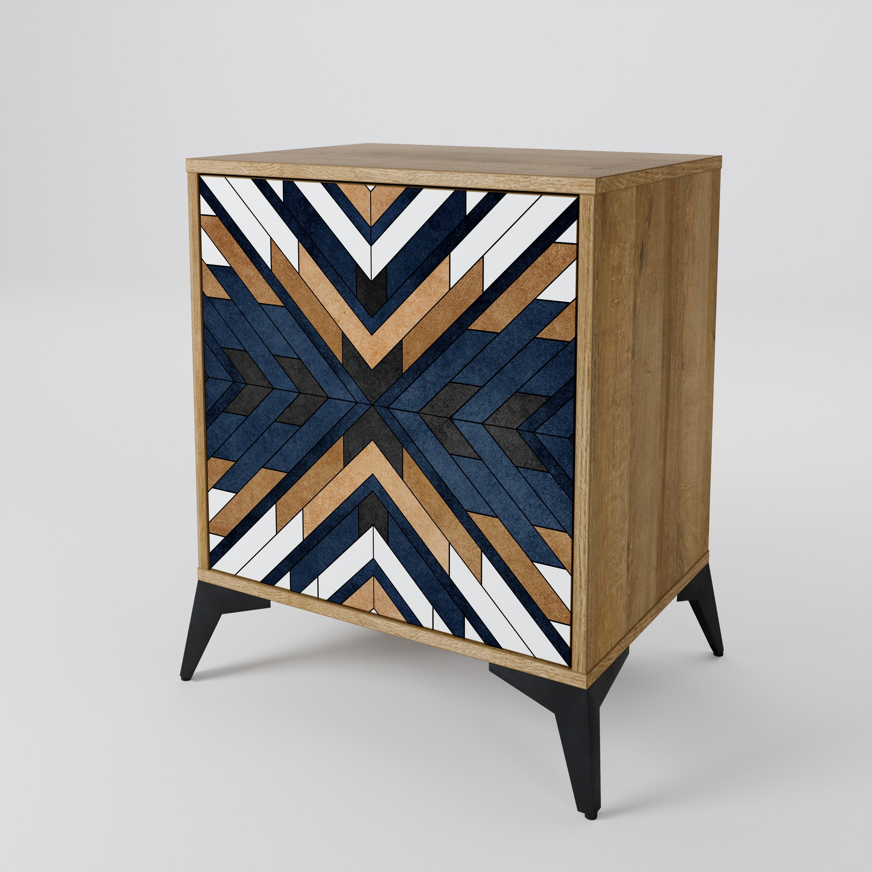 ARTFUL GEOMETRY Sideboard mit 1 Tür in Eiche-Optik