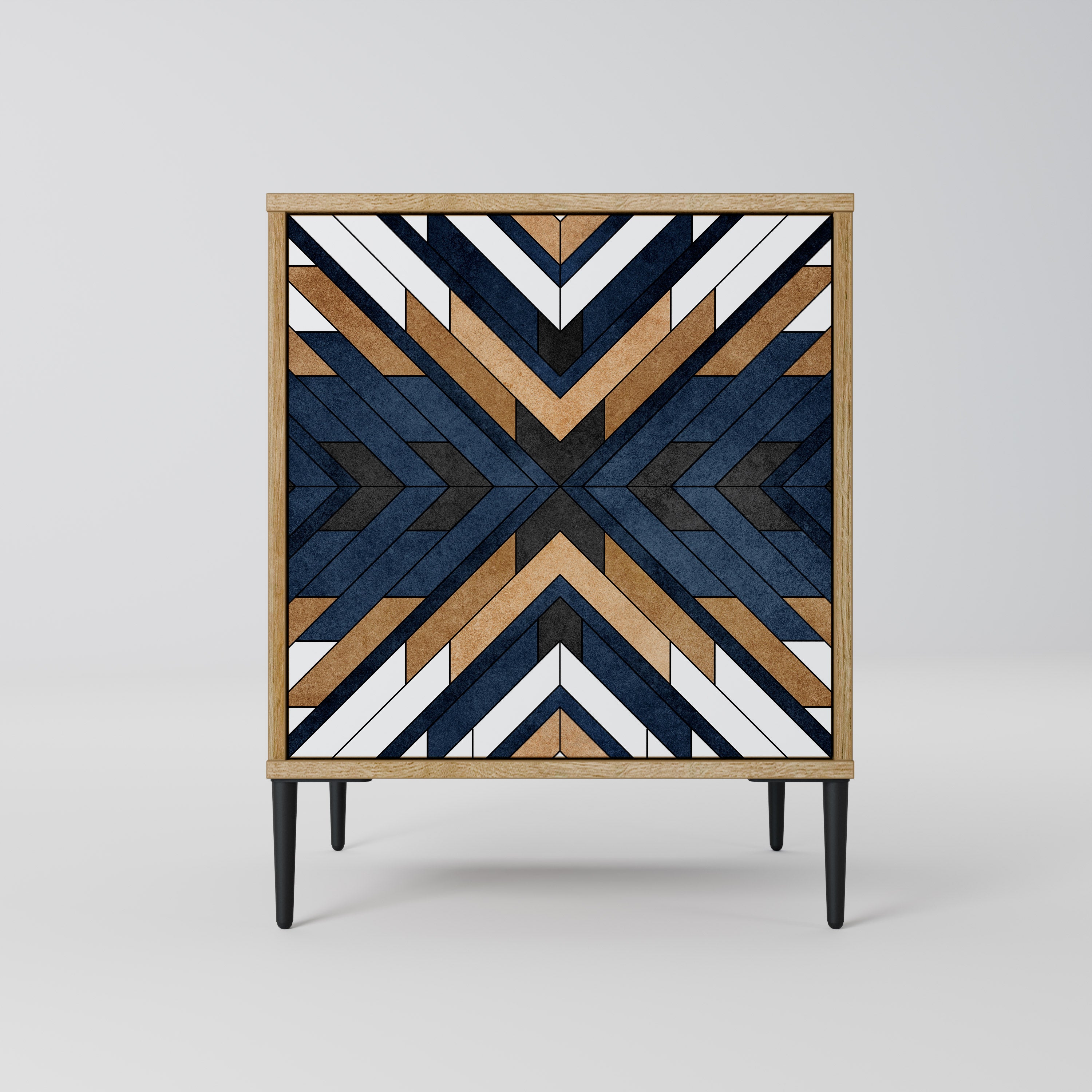 ARTFUL GEOMETRY Sideboard mit 1 Tür in Eiche-Optik
