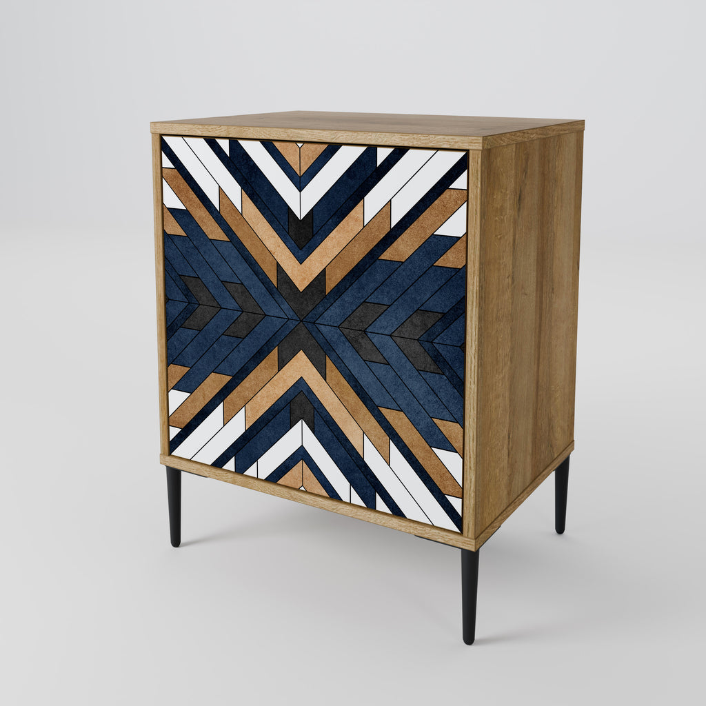 ARTFUL GEOMETRY Sideboard mit 1 Tür in Eiche-Optik