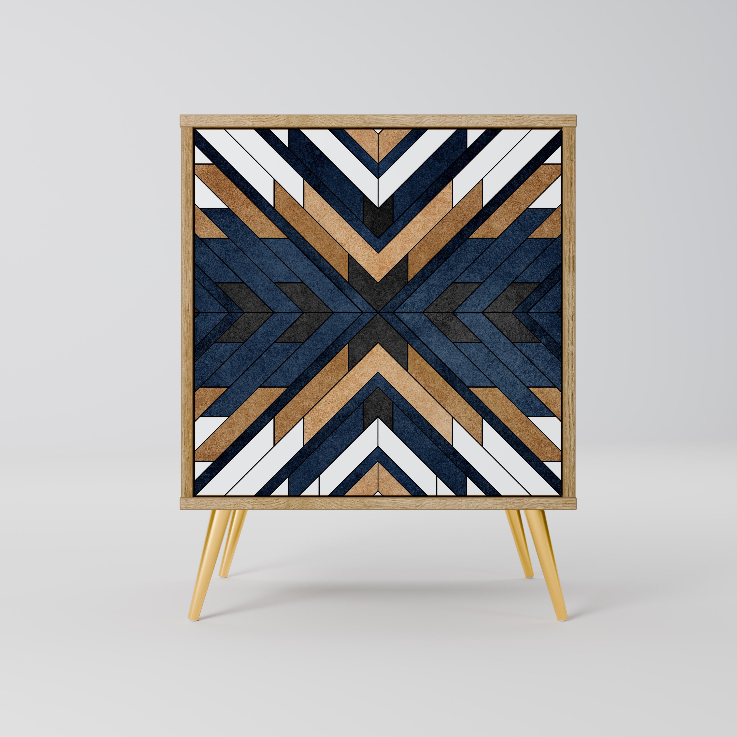 ARTFUL GEOMETRY Sideboard mit 1 Tür in Eiche-Optik