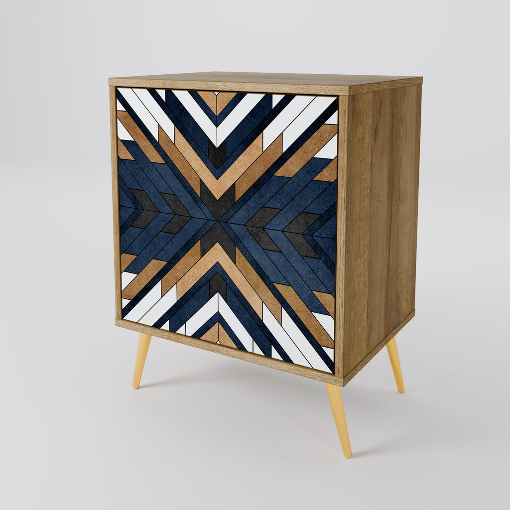 ARTFUL GEOMETRY Sideboard mit 1 Tür in Eiche-Optik