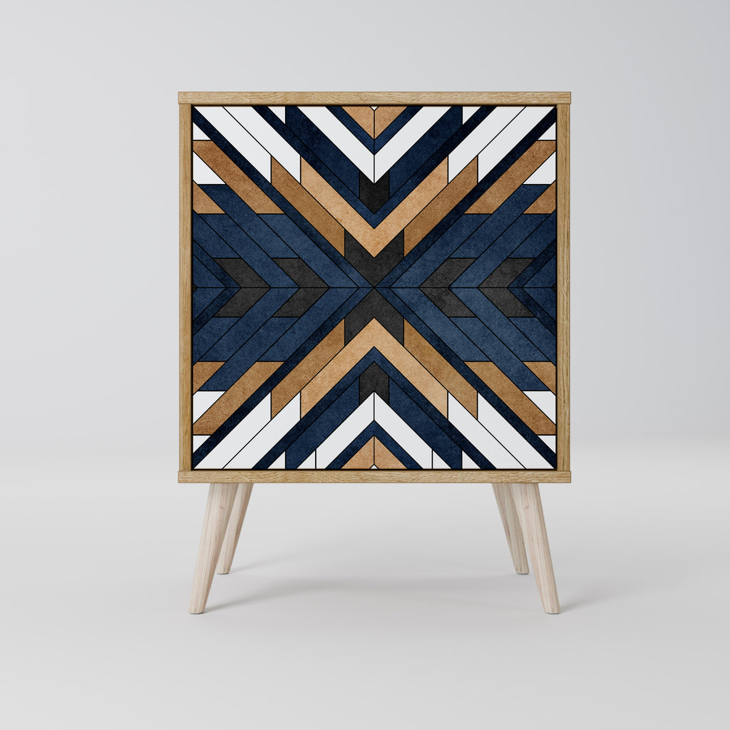 ARTFUL GEOMETRY Sideboard mit 1 Tür in Eiche-Optik