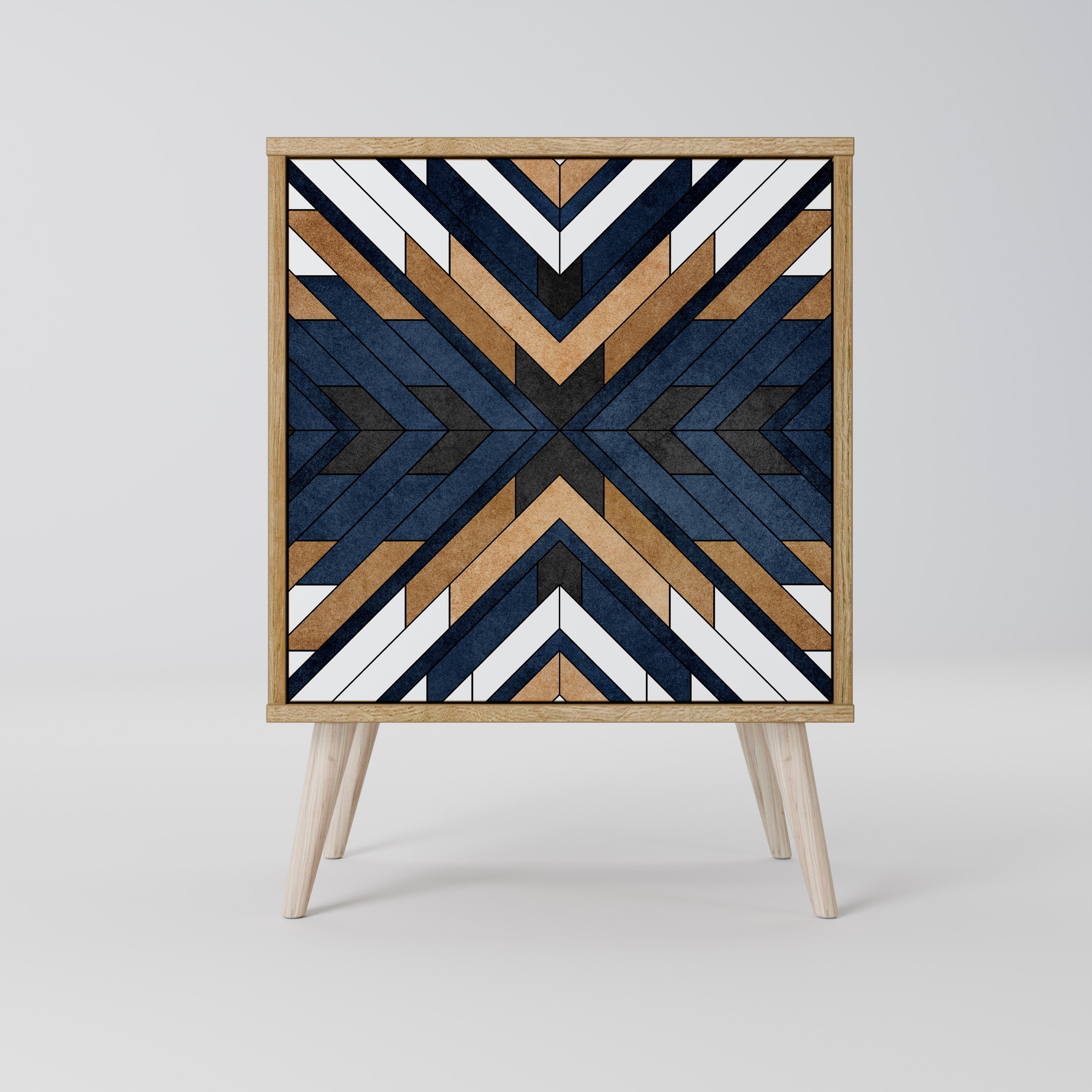 ARTFUL GEOMETRY Sideboard mit 1 Tür in Eiche-Optik