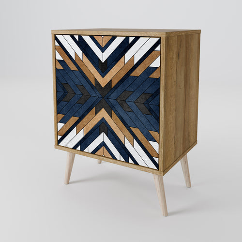 ARTFUL GEOMETRY Sideboard mit 1 Tür in Eiche-Optik