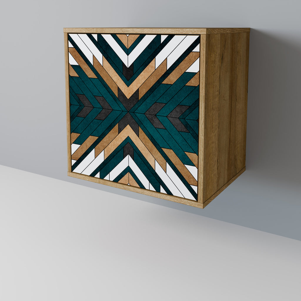 ARTISTIC GEOMETRY Sideboard mit 1 Tür in Eiche-Optik