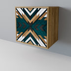 ARTISTIC GEOMETRY Sideboard mit 1 Tür in Eiche-Optik