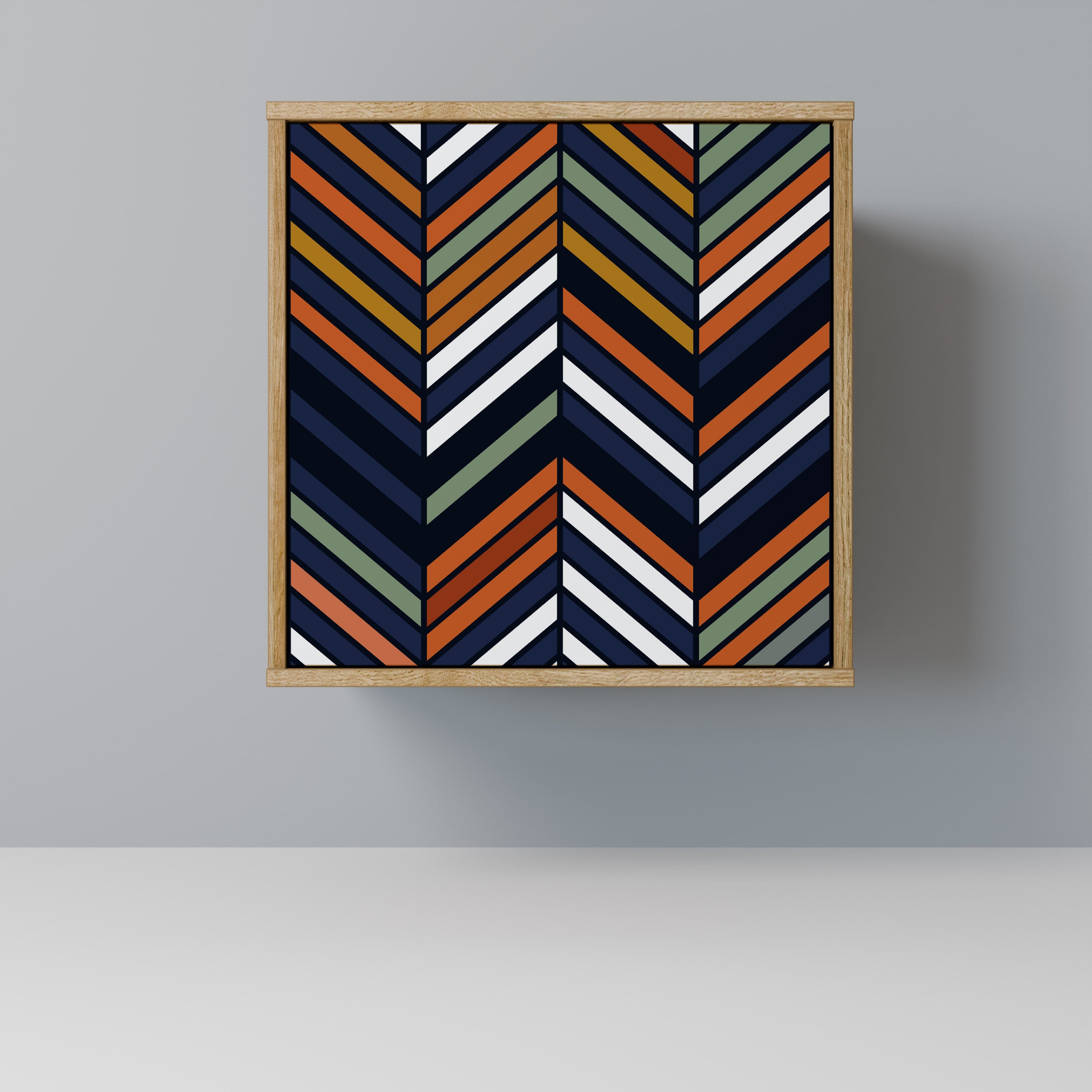 VIBRANT PATCHWORK Sideboard mit 1 Tür in Eiche-Optik