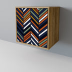 VIBRANT PATCHWORK Sideboard mit 1 Tür in Eiche-Optik