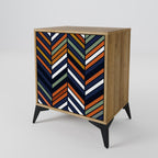 VIBRANT PATCHWORK Sideboard mit 1 Tür in Eiche-Optik
