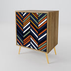 VIBRANT PATCHWORK Sideboard mit 1 Tür in Eiche-Optik