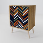 VIBRANT PATCHWORK Sideboard mit 1 Tür in Eiche-Optik