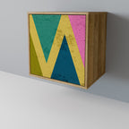 COLORFUL TRIANGLES Sideboard mit 1 Tür in Eiche-Optik