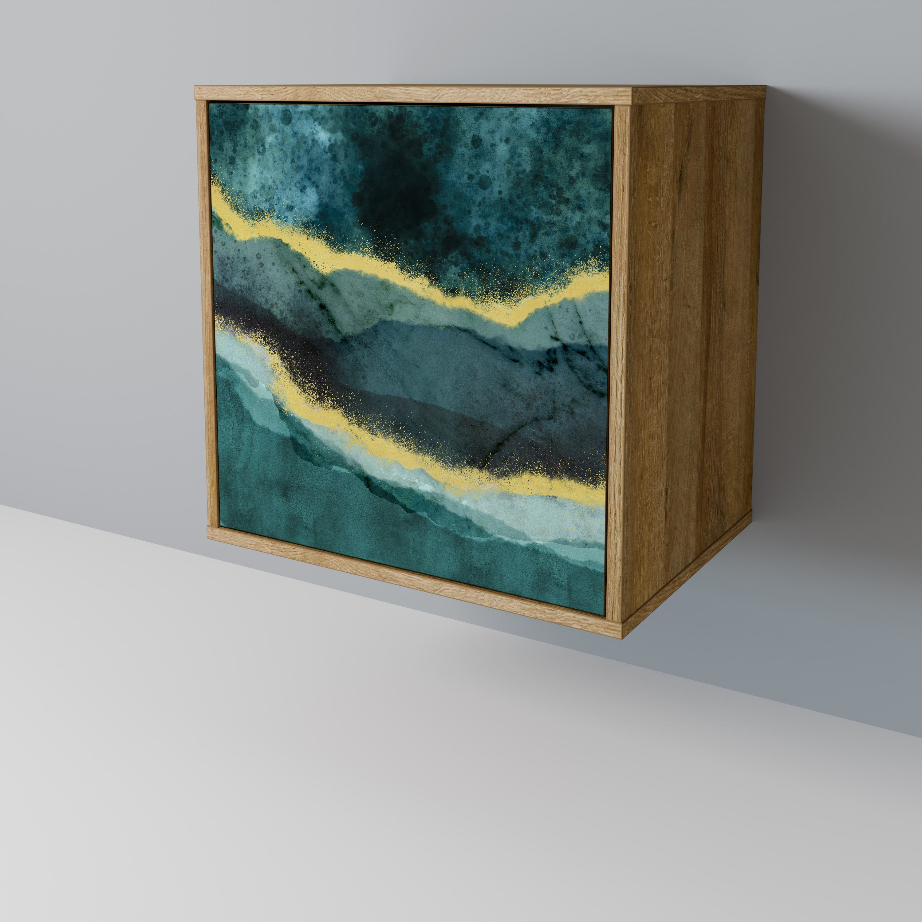 GOLDRUSH ODYSSEY Sideboard mit 1 Tür in Eiche-Optik