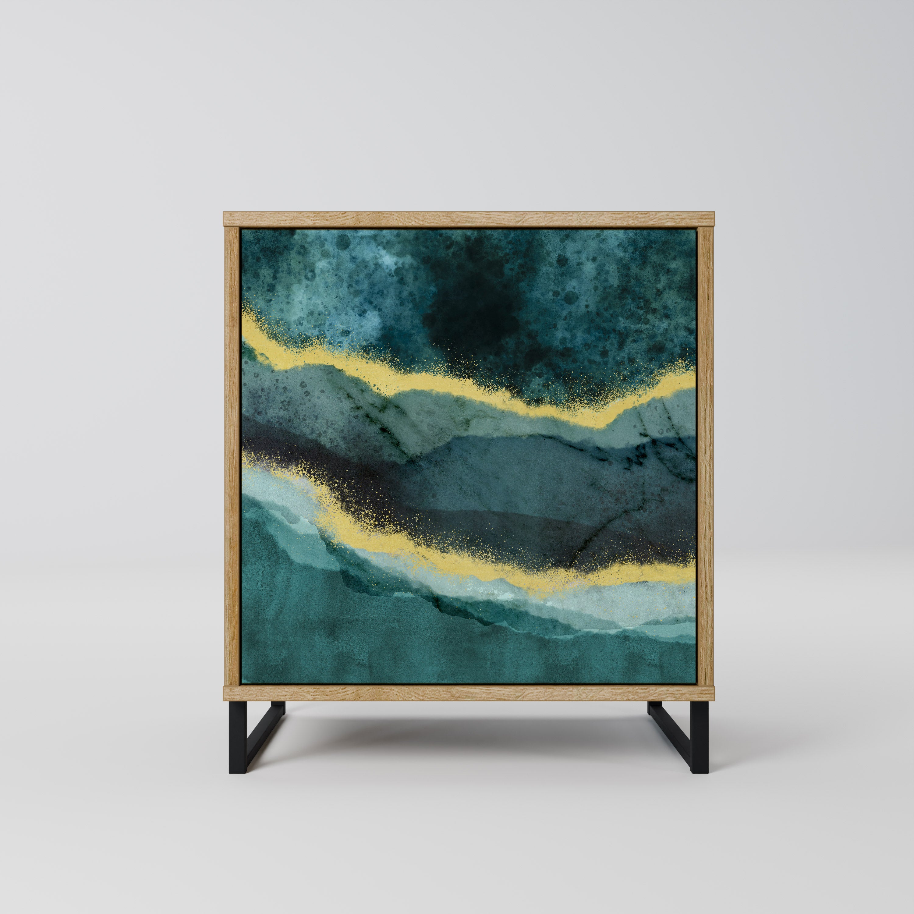 GOLDRUSH ODYSSEY Sideboard mit 1 Tür in Eiche-Optik