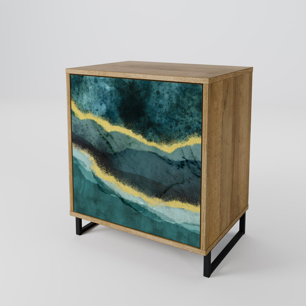 GOLDRUSH ODYSSEY Sideboard mit 1 Tür in Eiche-Optik