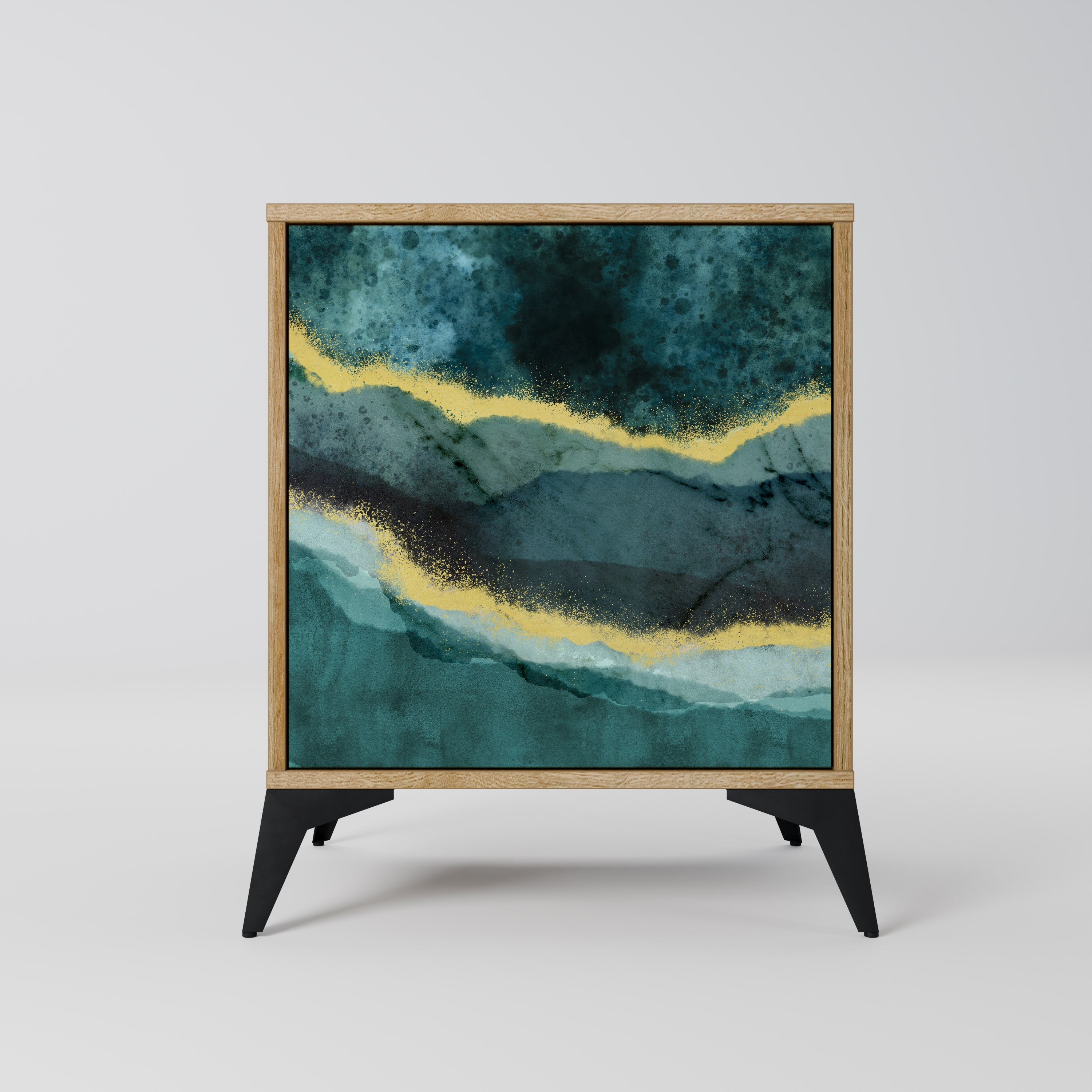 GOLDRUSH ODYSSEY Sideboard mit 1 Tür in Eiche-Optik