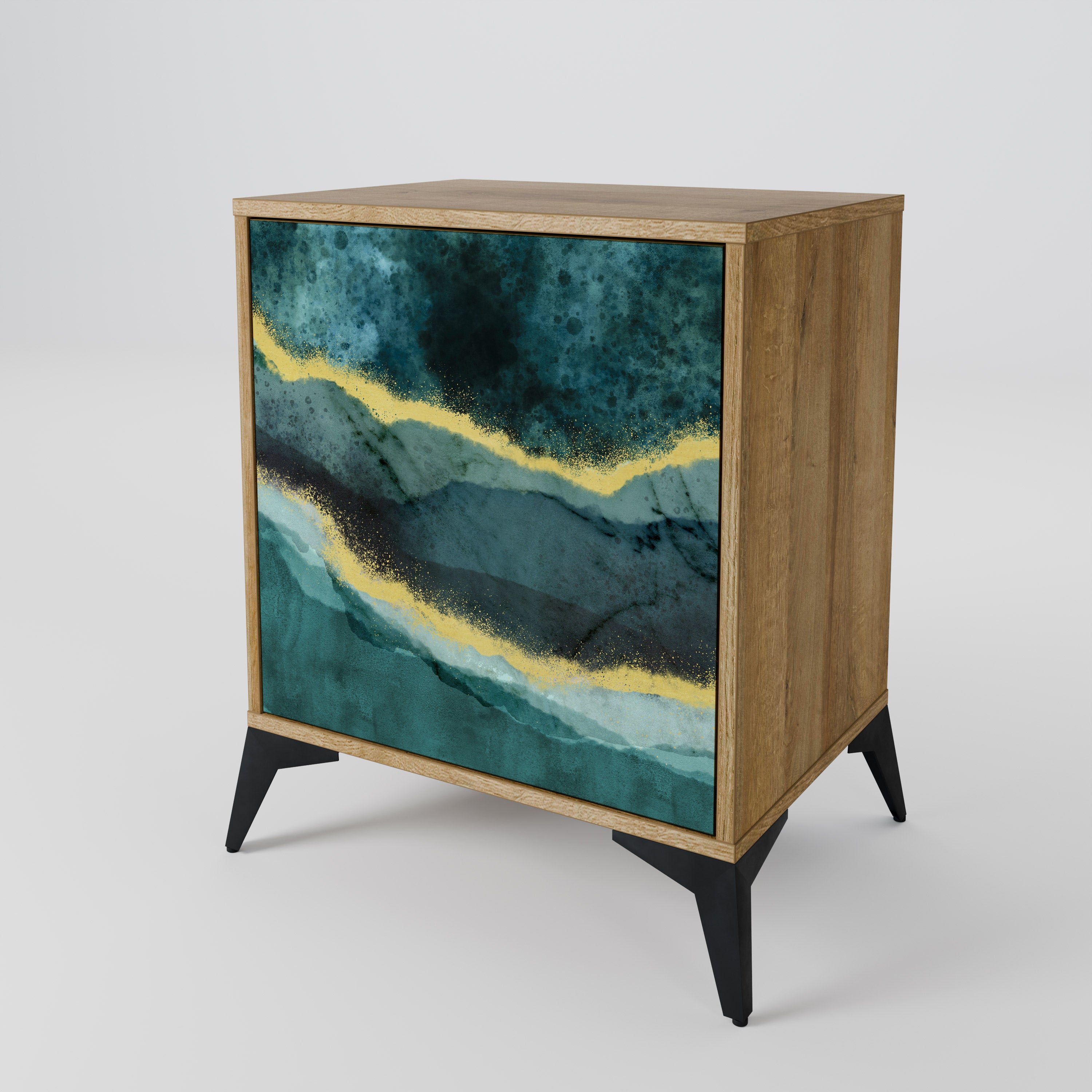 GOLDRUSH ODYSSEY Sideboard mit 1 Tür in Eiche-Optik