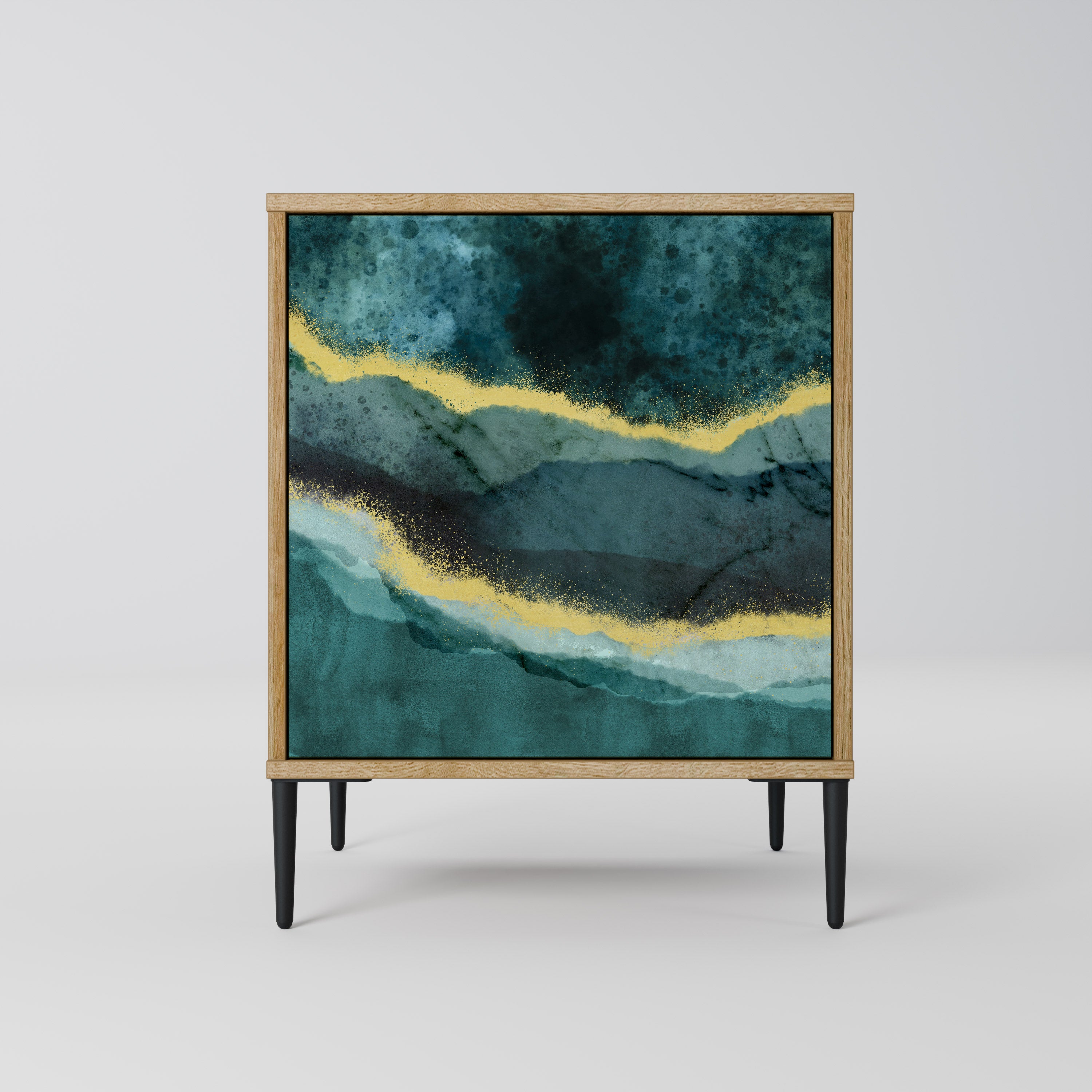 GOLDRUSH ODYSSEY Sideboard mit 1 Tür in Eiche-Optik