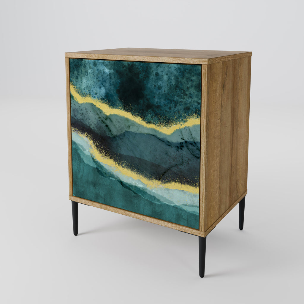 GOLDRUSH ODYSSEY Sideboard mit 1 Tür in Eiche-Optik