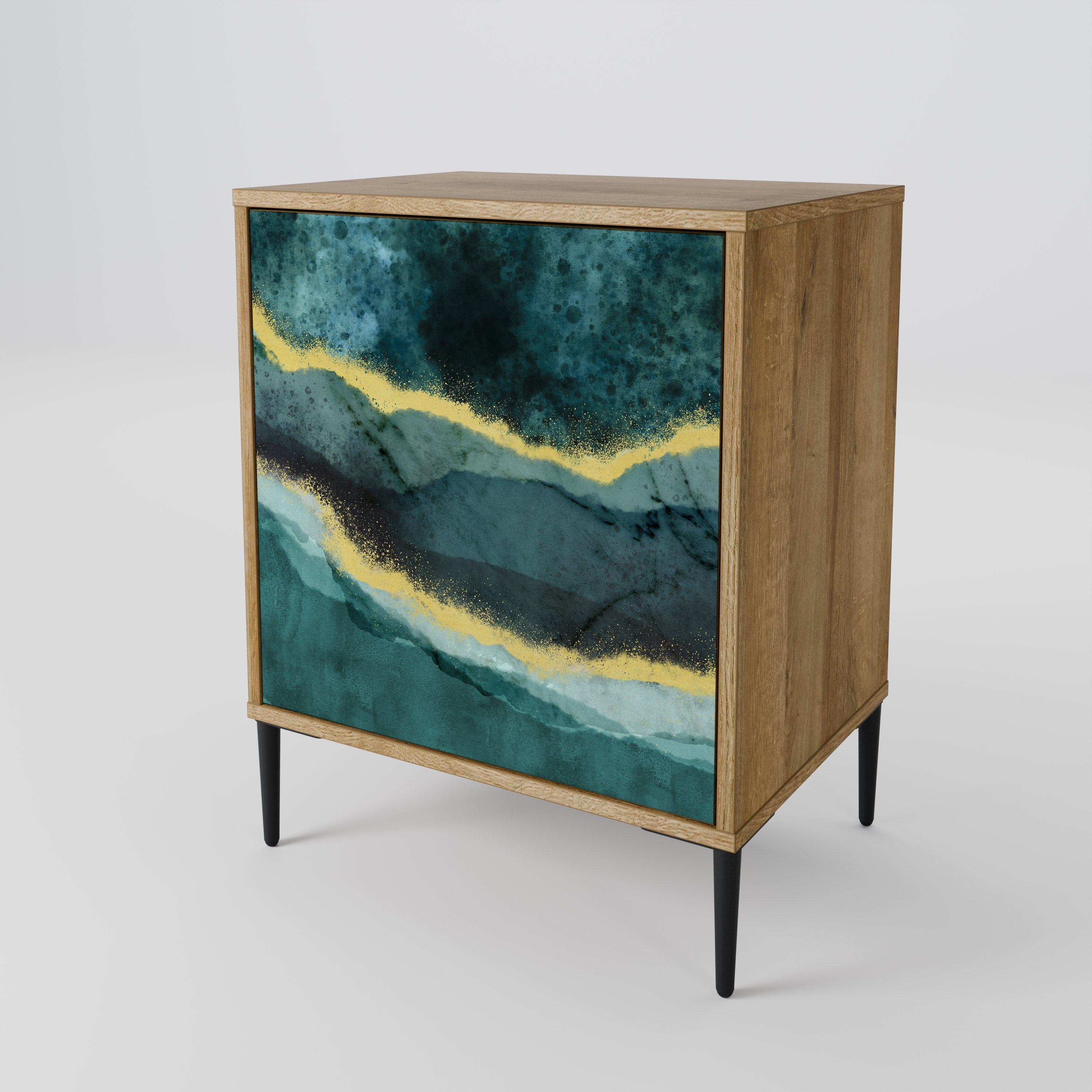 GOLDRUSH ODYSSEY Sideboard mit 1 Tür in Eiche-Optik
